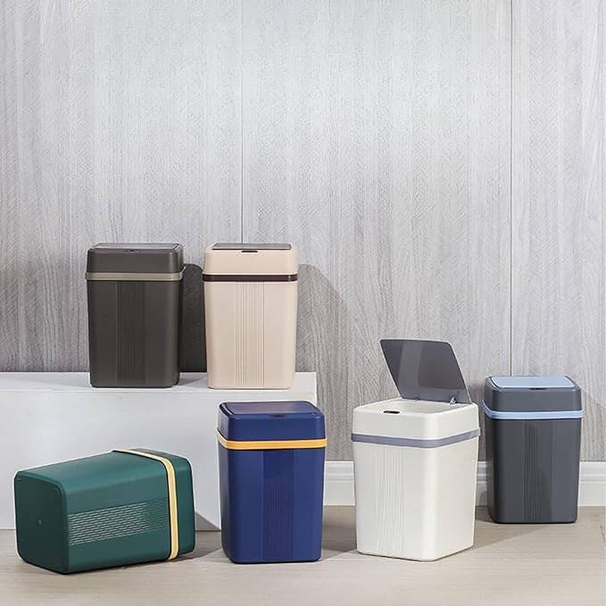 Lixeira Inteligente Automática Sensor 12L Sem Toque Banheiro Cozinha Escritório
