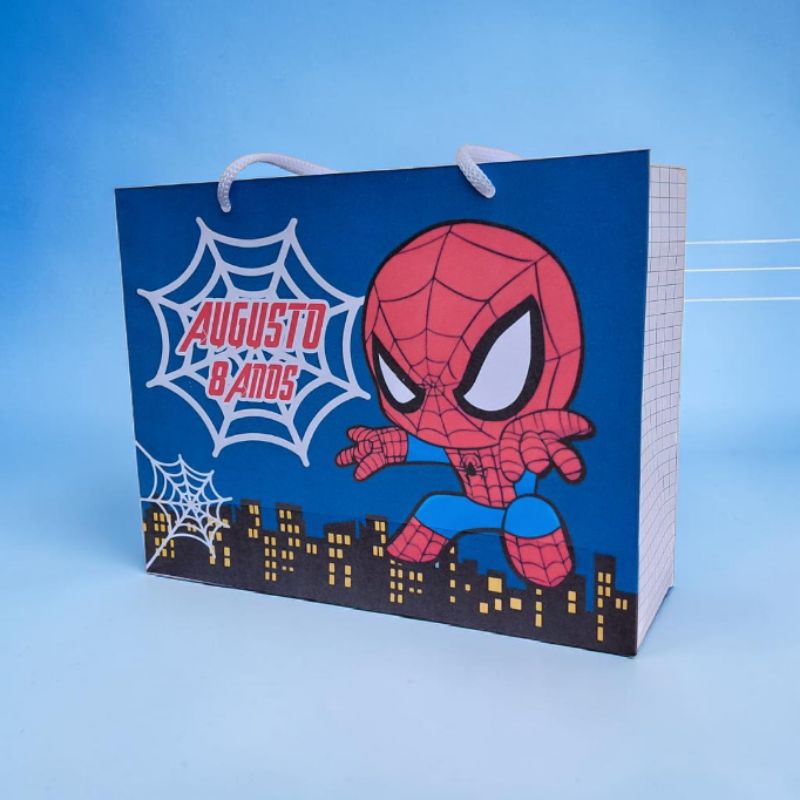 Sacolinha Homem Aranha Cute / Personalizado | Sacolinha | Lembrancinha | Mimos | PEGUE E MONTE