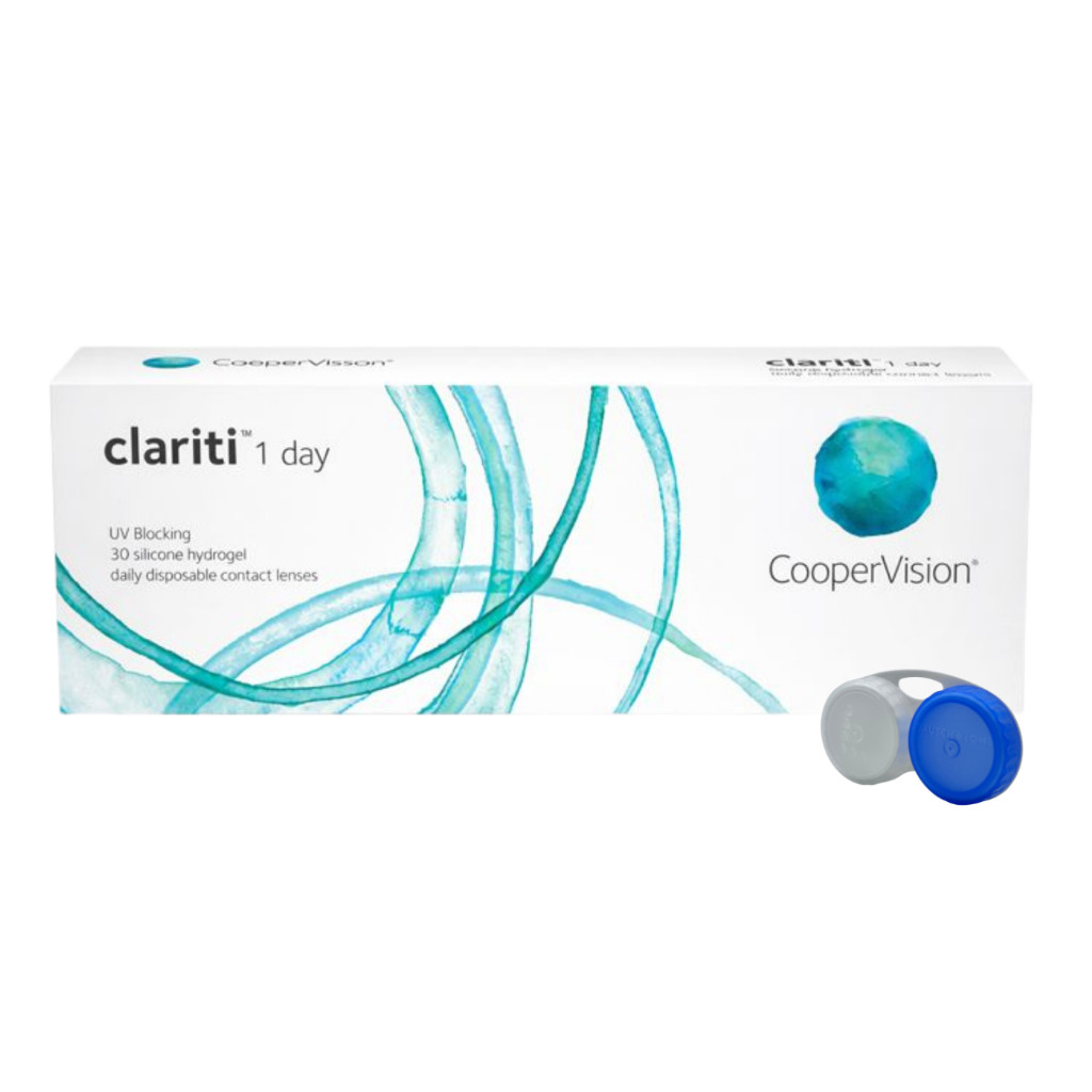 Lente De Contato Clariti 1 Day Miopia Hipermetropia 30 Unidades + Estojo Brinde