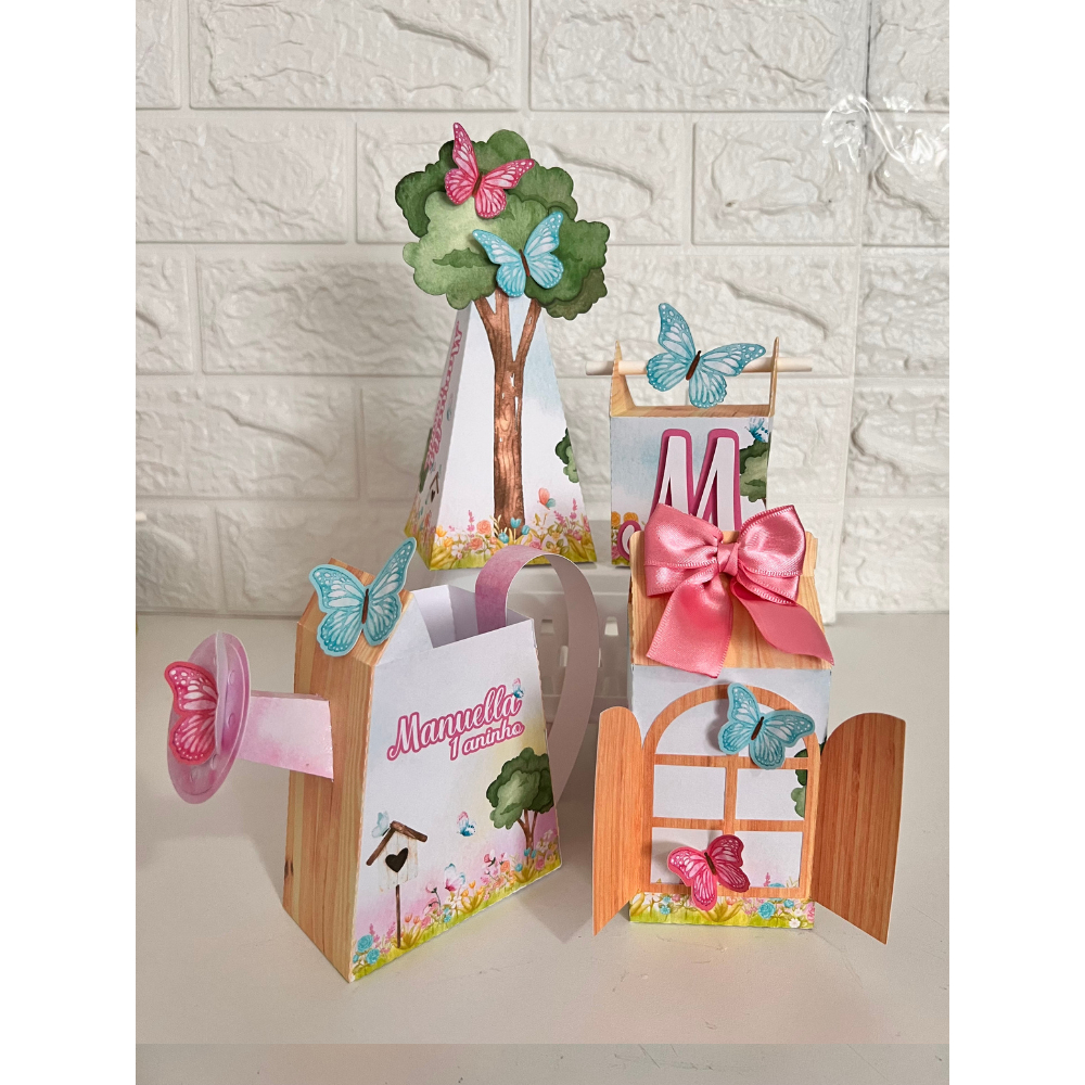 kit Personalizados Jardim Borboletas | Lembrancinhas Jardim Borboletas | aniversário | Jardim Borboletas
