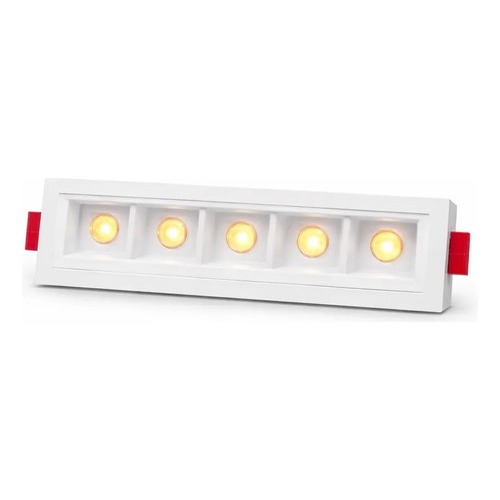 Spot Embutir Retangular LED 10W Direcionado 24° Alumínio Bivolt Luz Neutra
