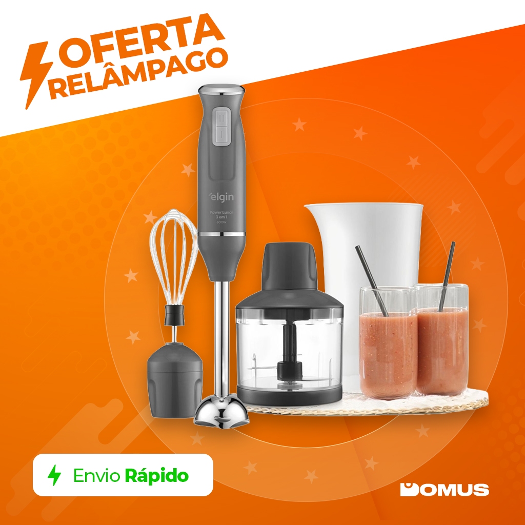 Mixer 3 em 1 Power Inox Lunar 600W Processador
