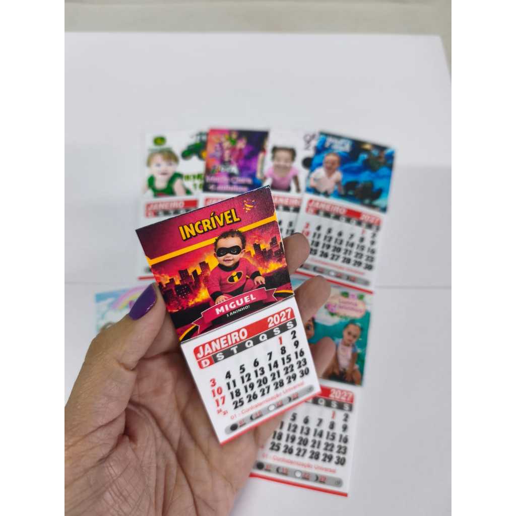85 mini calendário personalizado 2027