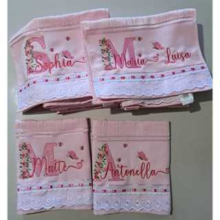 KIT COM 15 TOALHAS BORDADAS PERSONLIZADAS