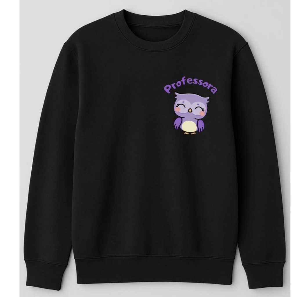 Moletom Feminino/Masculino Pedagogia Coruja Estampa Fofa