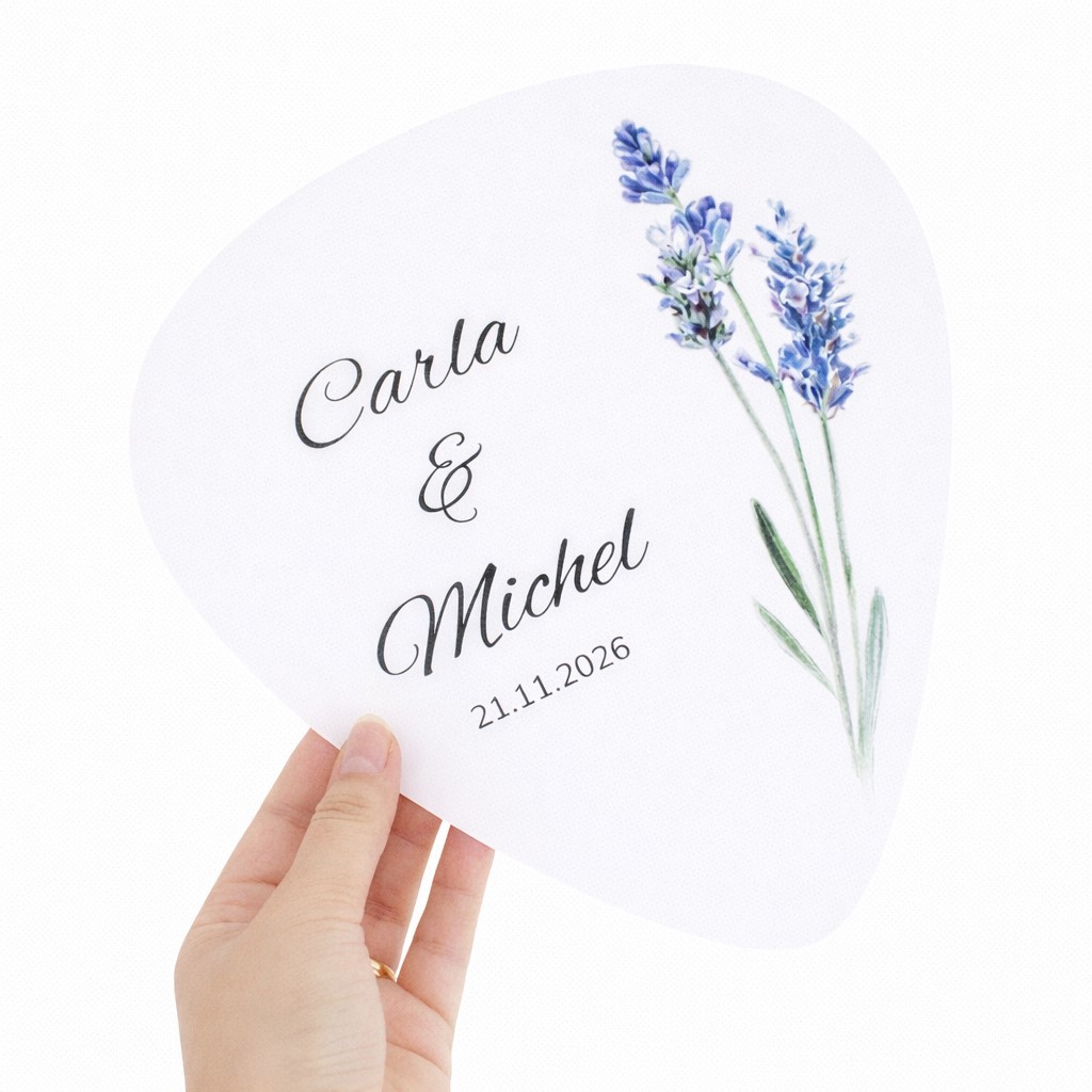 Leque casamento ventarola casamento personalizada casamento  Lavanda Lilás lilas