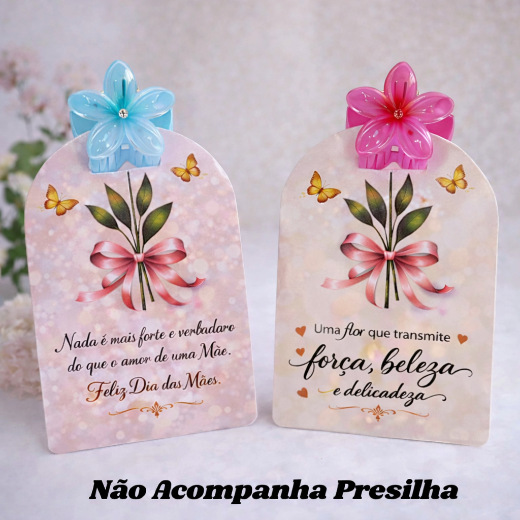 TAG para Presilha Flor 4CM Personalizada Lembrancinhas Mimos Papelaria Eventos Brindes Festa Cliente Corporativo