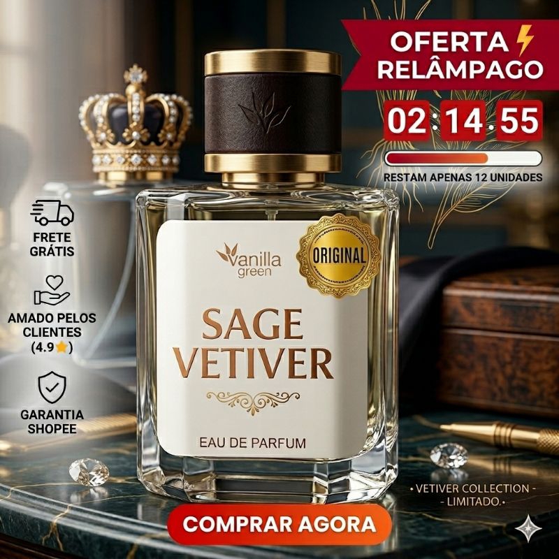 Perfume Masculino Inspirado K Dolce Gabbana - Sage Vetiver 50ml EDP Longa Duração Original