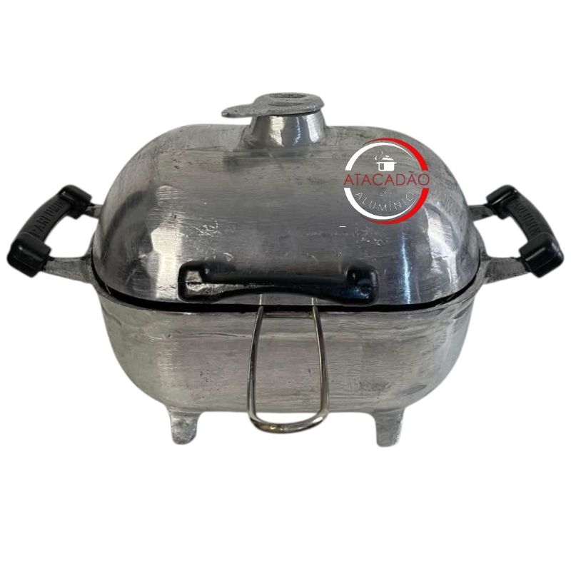 Churrasqueira de alumínio fundido pequena a bafo portátil linha PREMIUM/ super reforçada e resistência+ envio IMEDIATO