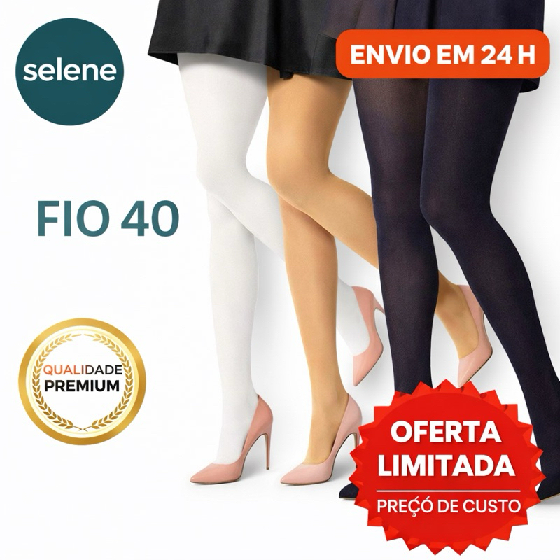 OFERTA RELÂMPAGO - Meia Calça Selene Fio 40 Original Opaca Feminina