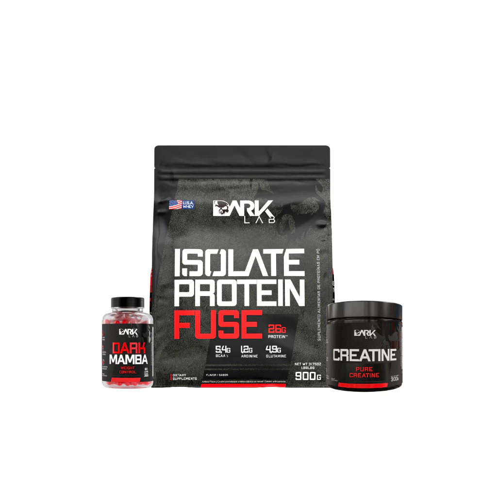 Kit Whey Isolate 900g + Creatina 300g + Dark Mamba | Emagrecimento e Definição