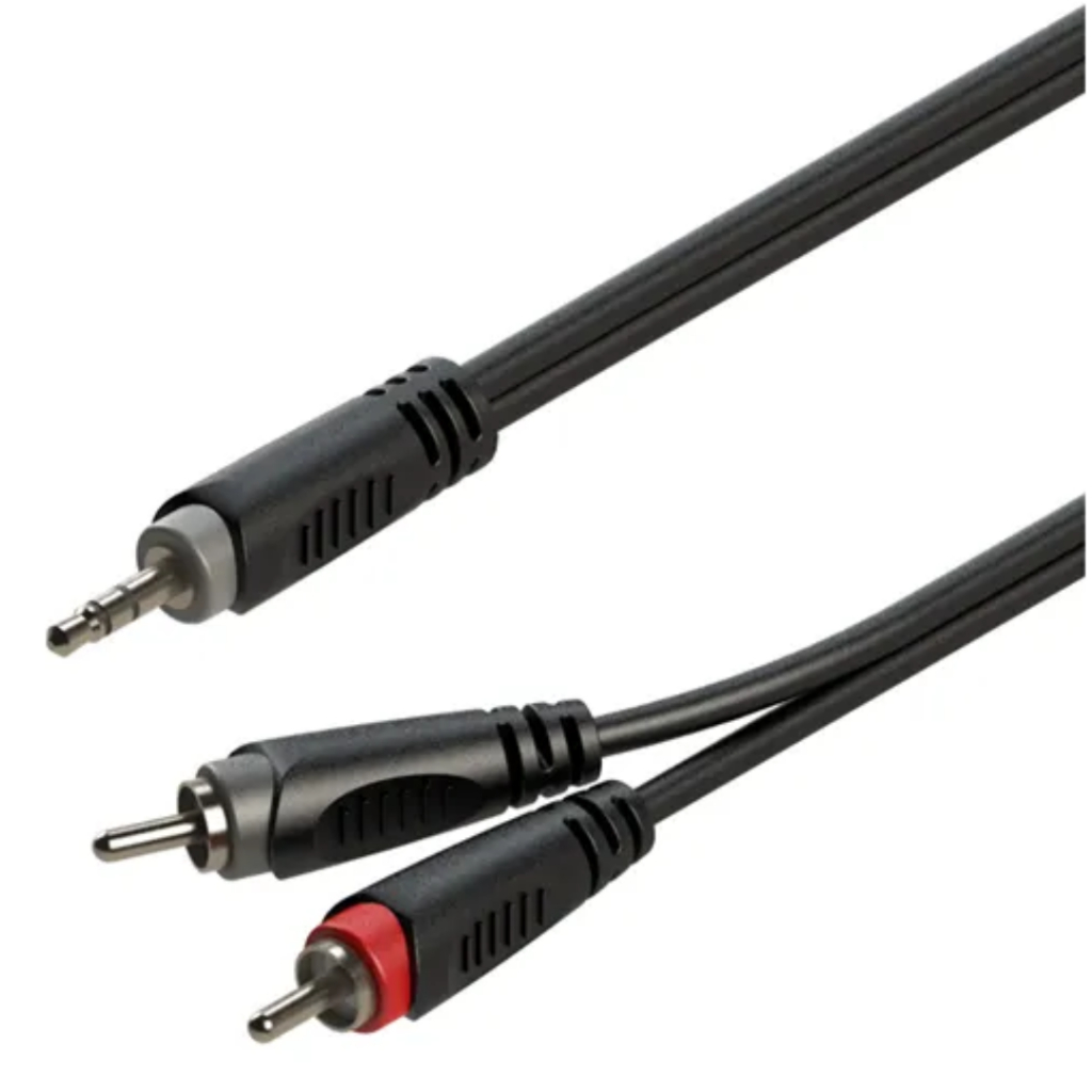 Cabo Áudio P2 Estéreo / 2 RCA 1,0 metro Roxtone RAYC150L1