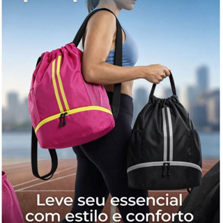 Bolsa Mochila Saco saquinho academia impermeável resistente em Oferta na Shopee