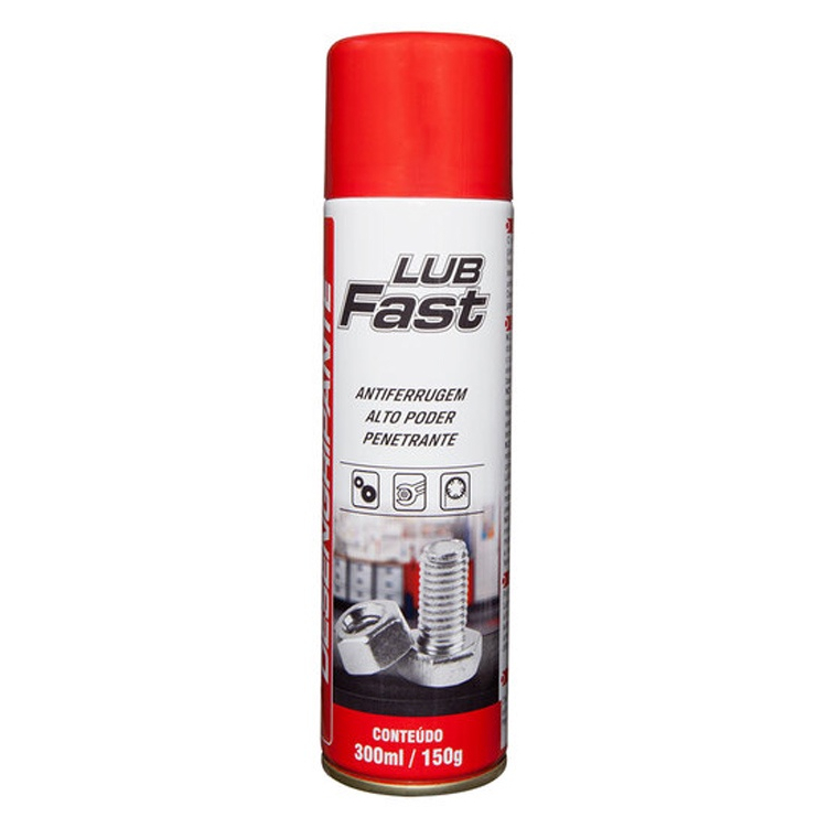 Desengripante Anticorrosivo Lub Fast 300ML Aeroflex Spray Oleo Lubrificante Micro Oleo tipo WD 40