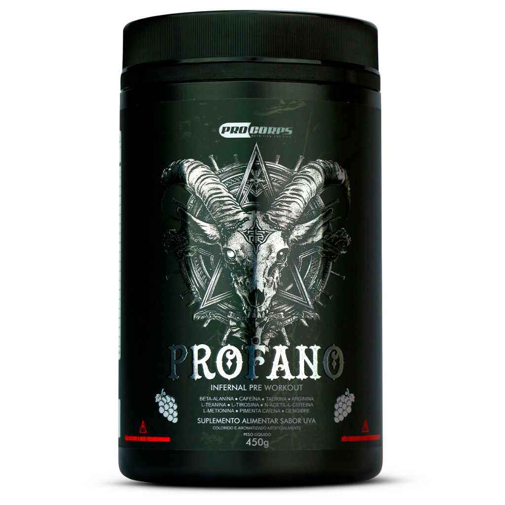 Pré Treino Profano 450g Uva Pump Insano Energia Força Academia