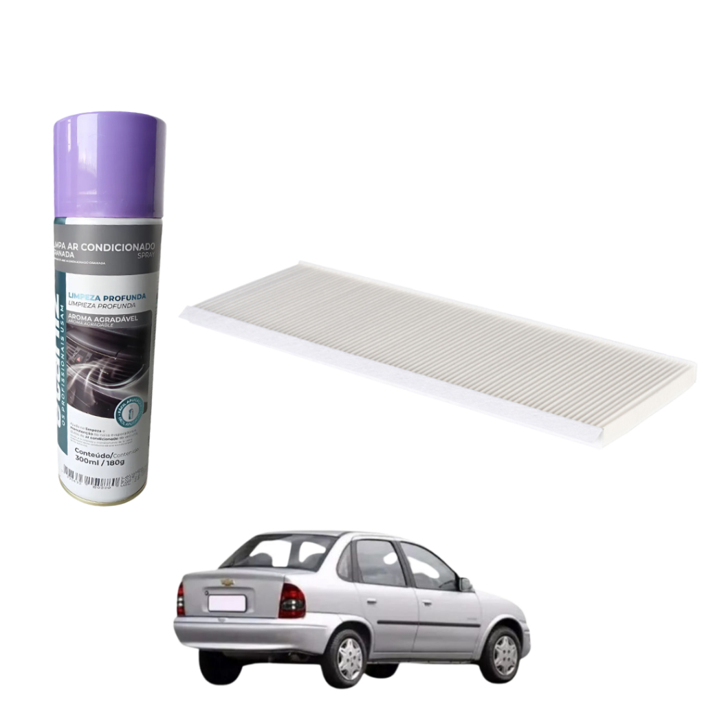 Filtro De Ar Condicionado Corsa/classic Celta + Higienizador CES 1302