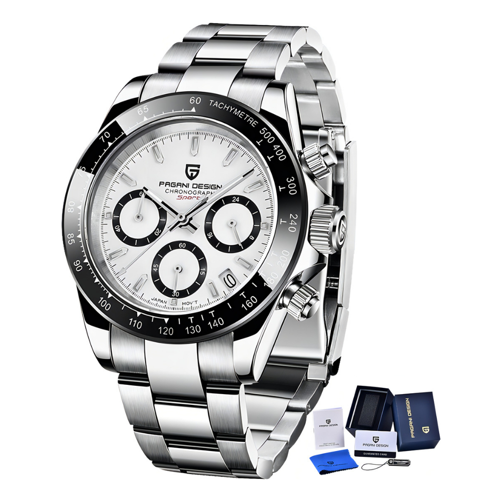 Relógio Pagani Design Pd-1644 Cronógrafo Quartzo Movimento Japan Seiko-vk63 Vidro De Safira 10 Atm A Prova D'água
