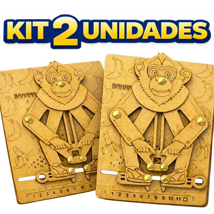 KIT 2 Brinquedo Educativo Macaco da Multiplicação Tabuada  Material Pedagógico Didático Matemática