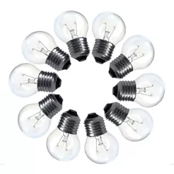 Kit 10 Lâmpadas bolinhas Incandescentes 15w decorativa para varal de luzes