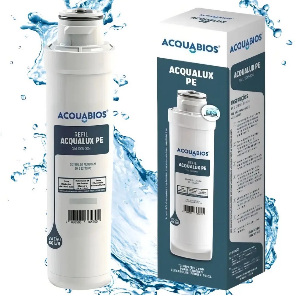 Refil Acqualux Filtro PE Compatível Com Electrolux PE10B e PE10X