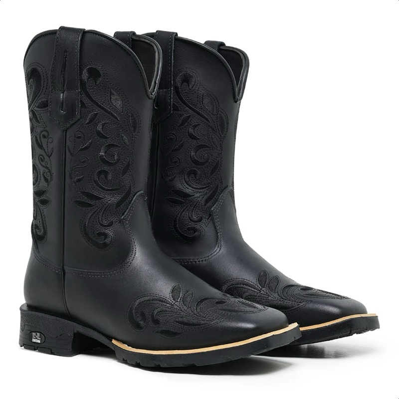 Bota Botina Texana Country Glitter Laser Moda