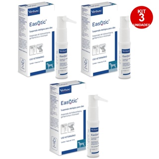 Kit 3 Easotic Solução De Tratamento Otológico De Otite Em Cães 10ml - Virbac em Oferta na Shopee