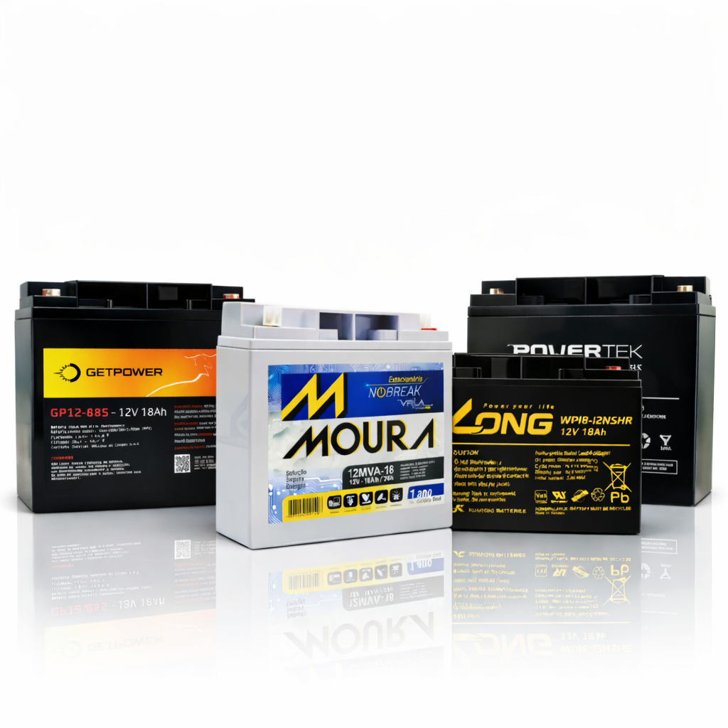 Bater!a 18Ah para Cadeira de Rodas, Alarmes, Nobreak, CFTV, Luzes de Emergência, Iluminação LED, Jetsky
