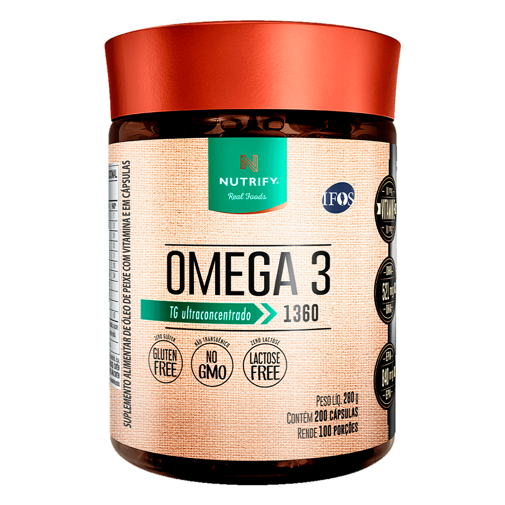 Omega 3 Nutrify Suplemento Alimentar em Capsulas Oleo De Peixe