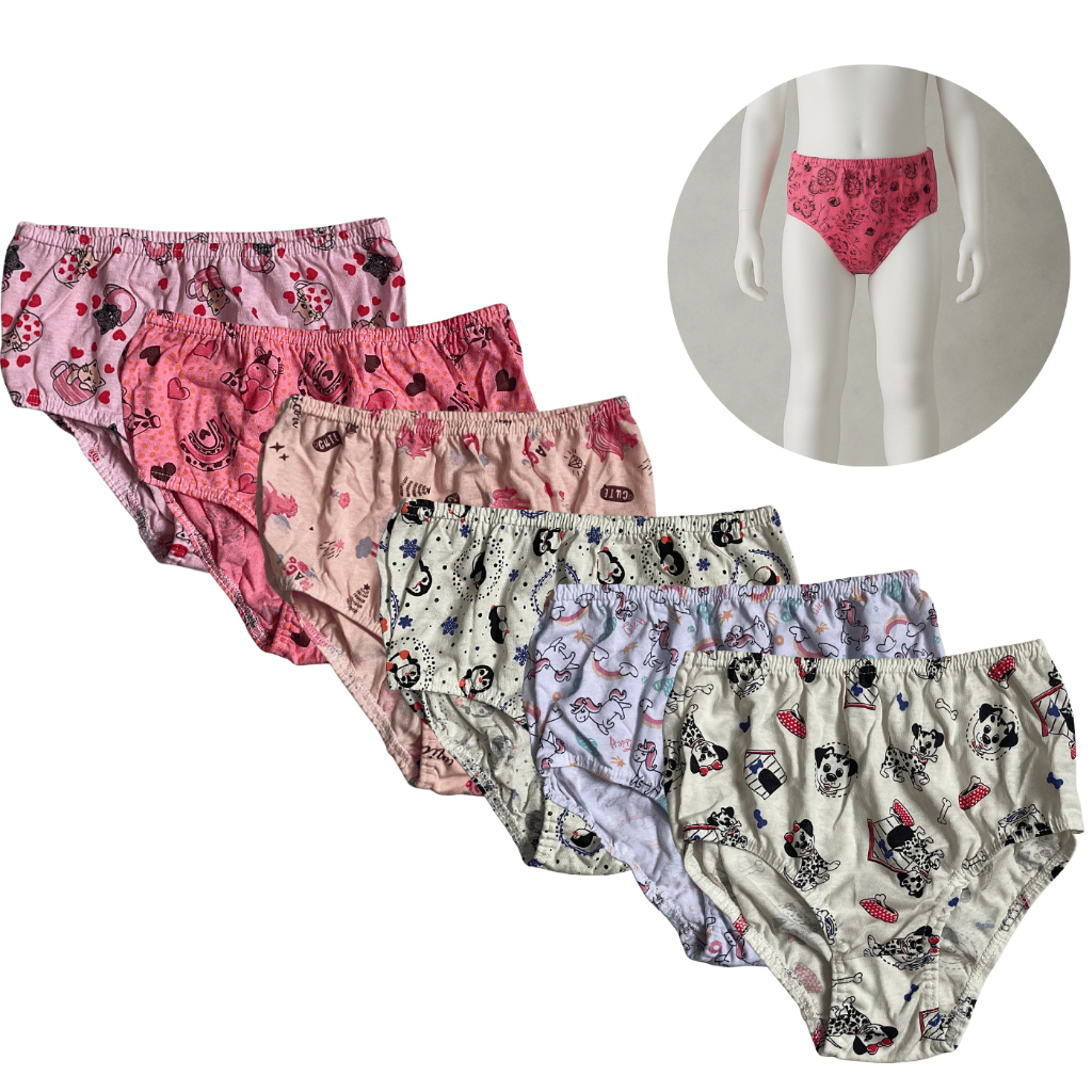 Kit 3, 6, 9 e 12 Calcinhas Kellynha Infantil Juvenil Estampadas Tamanho 14 100% Algodão Confortável