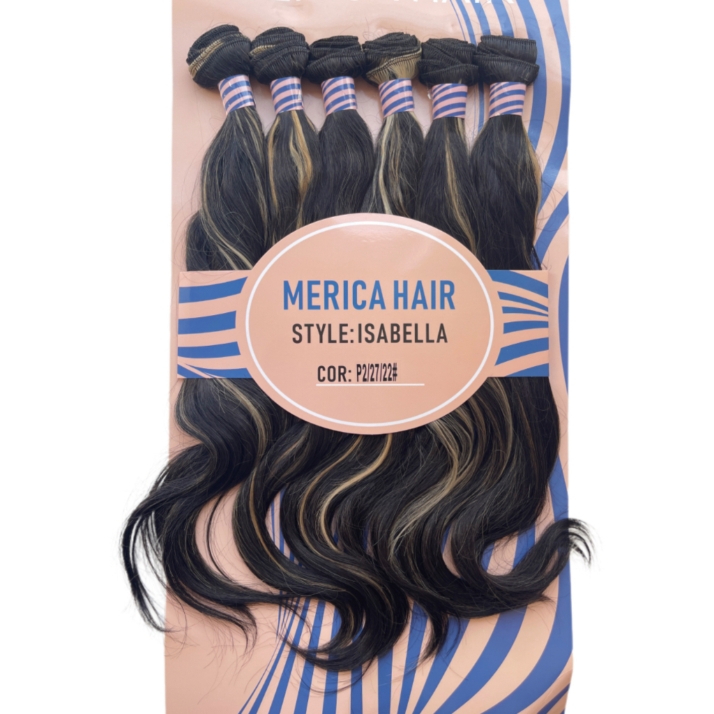 Cabelo 100% Orgânico Liso Ondulado - Isabella - Merica Hair - Super Star - 280g