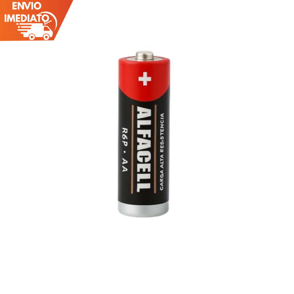 Pilha AA Alcalina Alfacell 1,5V Alta Duração e Potência Original