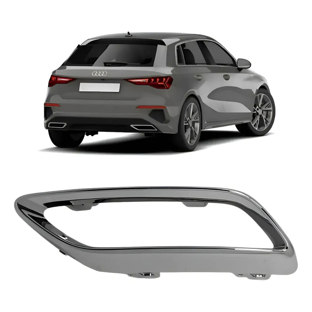 Friso Moldura Ponteira Escapamento Cromado Audi A3 2021 2022 2023 2024 Direito Passageiro 8YG807834