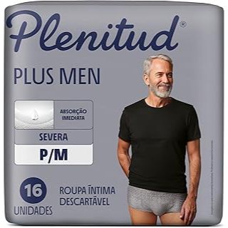 Roupa Íntima Plenitud Plus Men para incontinência urinária P/M -16 unidades