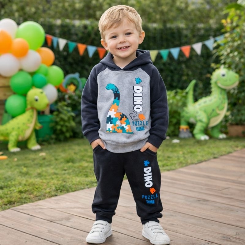 Kit 2 Conjuntos Moletom Infantil Luxo Masculino Inverno Quentinho Tamanho 2, 3 e 4 anos