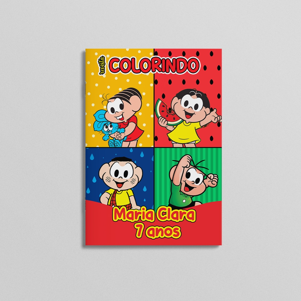 Livrinhos de colorir Turma da Mônica Personalizado - Lembrancinha Aniversário