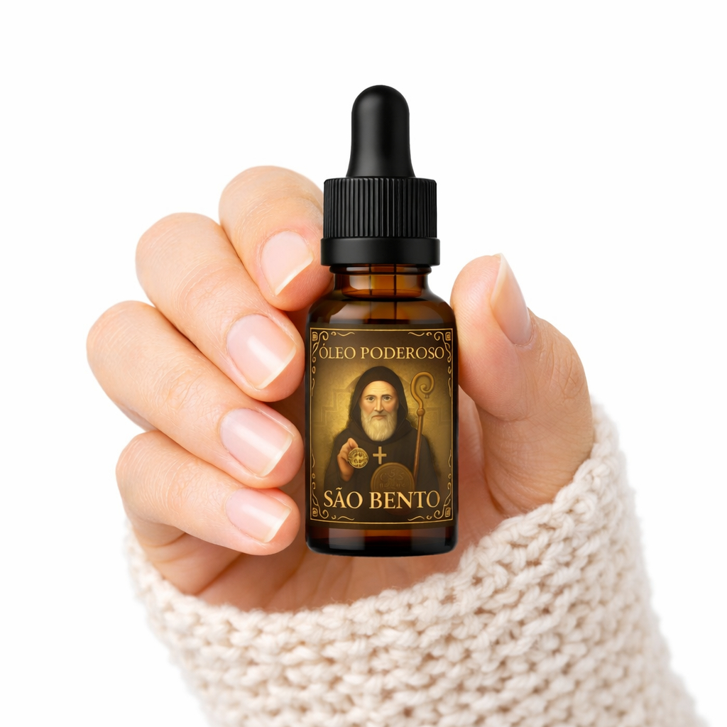 Óleo Devocional de São Bento Vidro Ambar - 10 ml