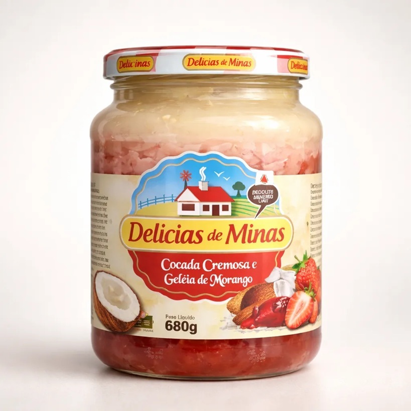 Doce cocada cremosa vários sabores Delícias de Minas doce artesanal