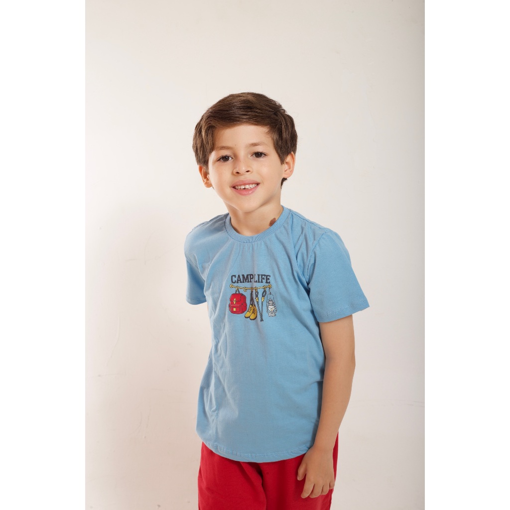 Conjunto Infantil Estampado Masculino - Calça, Camiseta Estampada, Menino, Confortável, Conjuntinho