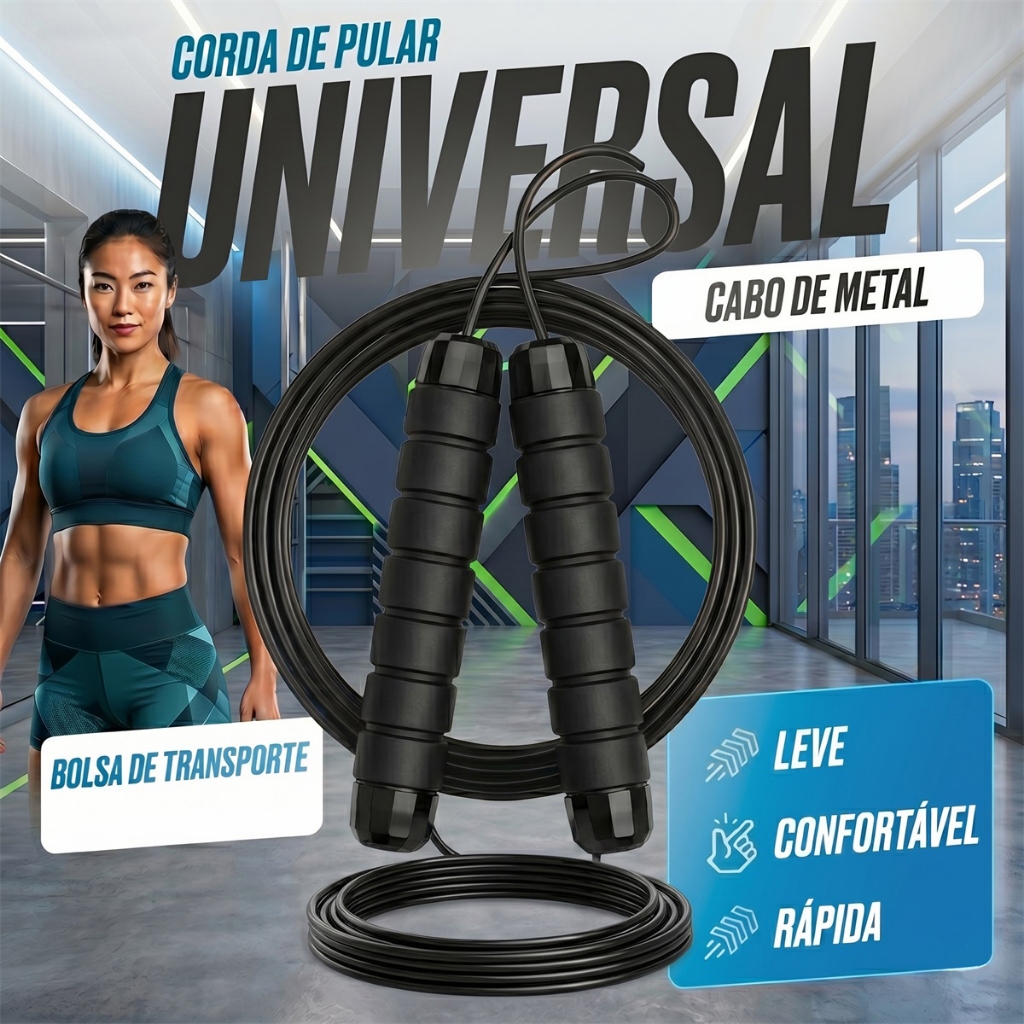 DEEYI Corda de Pular Com Rolamento Ajustável Profissional 3M Cabo de Aço Ajustável Treino Emagrecimento