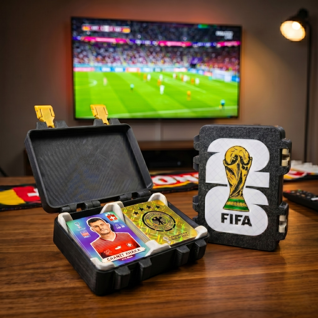 Caixa Porta Figurinhas Copa do Mundo 2026 Maleta Grande Cabem 500 Figurinhas