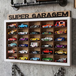 Organizador Display Parede Carrinhos 1:64 Nichos Miniaturas Decoração Infantil Geek para Hot Wheels