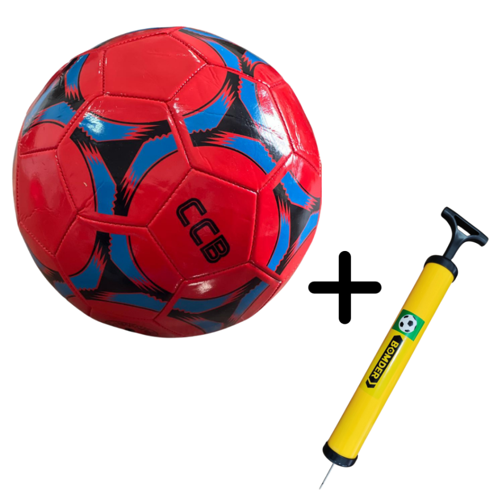 ⚽ Bola de Futebol Campo Tamanho 5 Oficial + Bomba de Ar Kit Completo