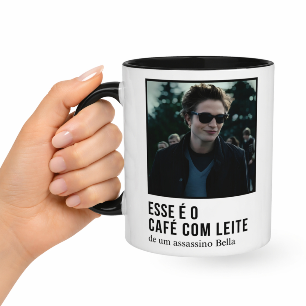 Caneca Edward Crepusculo|Twilight – Café com Leite | Team Edward