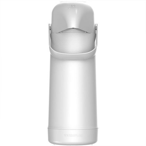 Garrafa Termica Magic Pump Bomba de Pressão Branca 1 Litro TERMOLAR