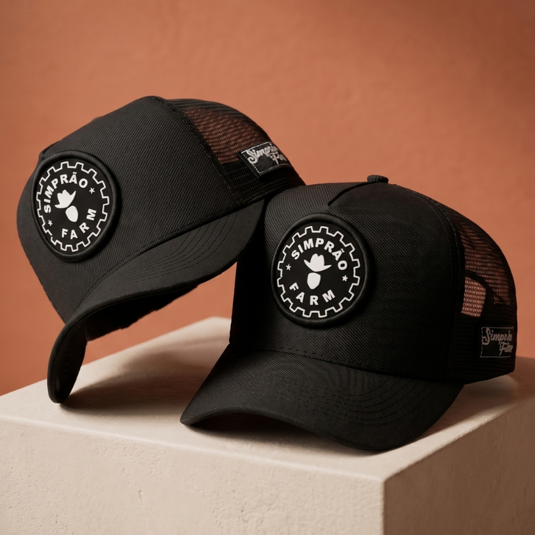 Boné Trucker Country Premium Masculino Redinhha Peão Masculino Simprão Farm Aba Curva Telinha Original
