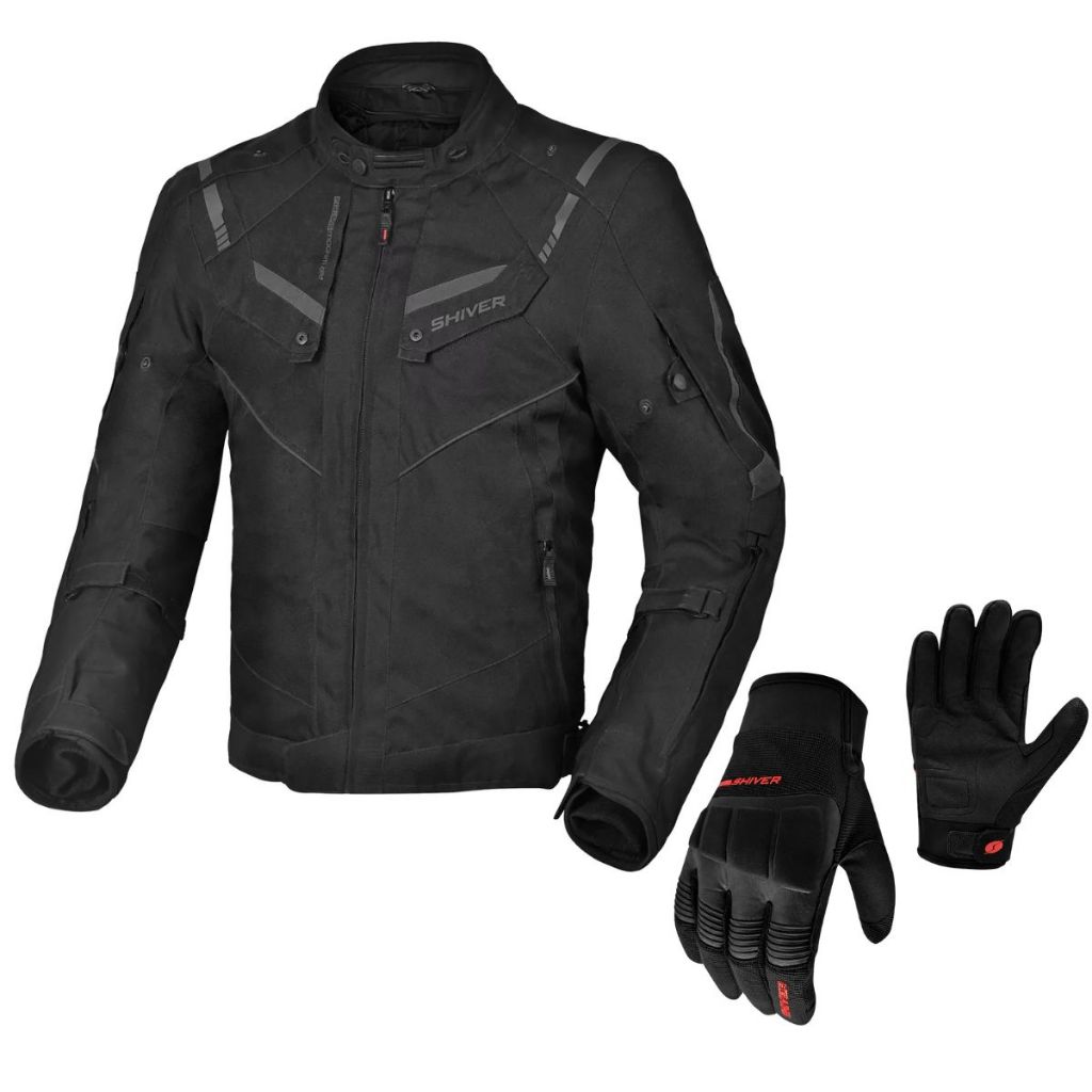 KIT JAQUETA MOTOQUEIRO MOTOCICLISTA RACE TOURING SPEED AIR RESISTENTE A ÁGUA + LUVA ROCKET PILOTO PROTEÇÃO TIPO X11