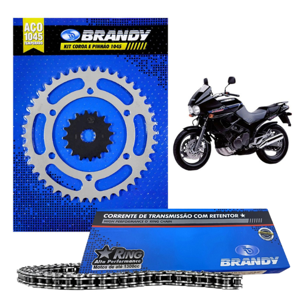 Kit Relação Completo 525x114L Moto Yamaha TDM 850 1991 até 1995 - Brandy
