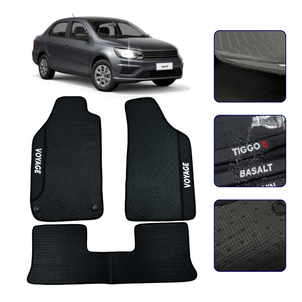 Jogo de Tapete Emborrachado Para Voyage 2009 2010 2011 2012 2013 2014 2025 Kit A