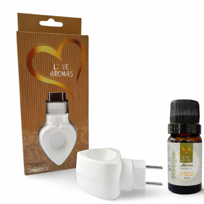 Imagem Difusor Elétrico de Ambiente + Essência Aromática 10ml Love Aromas