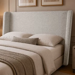 Cabeceira Cama Box Casal 140cm Nilo P05 Linho Cinza Claro - Lyam Decor